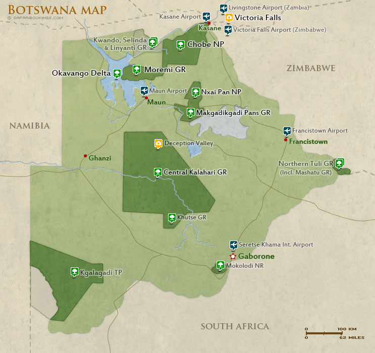 Popular Routes in Botswana